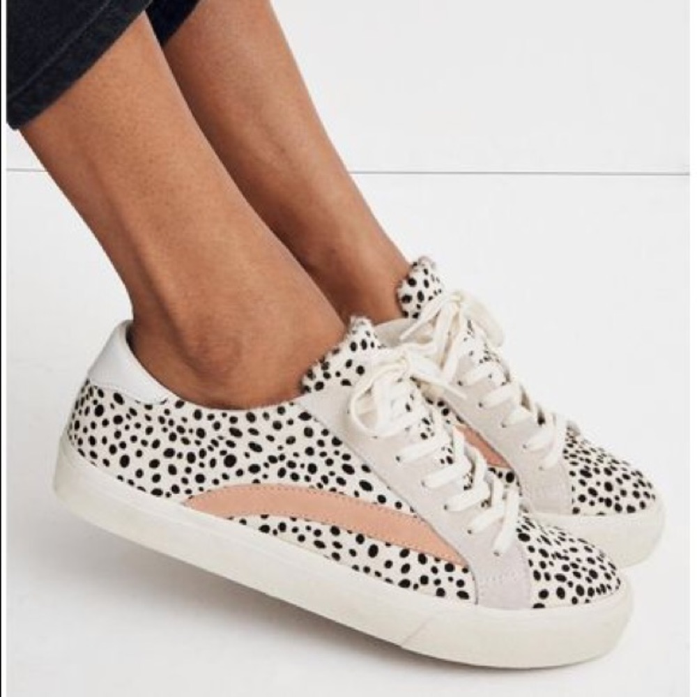 Madewell Calf Hair Spotted Sneakers size 7